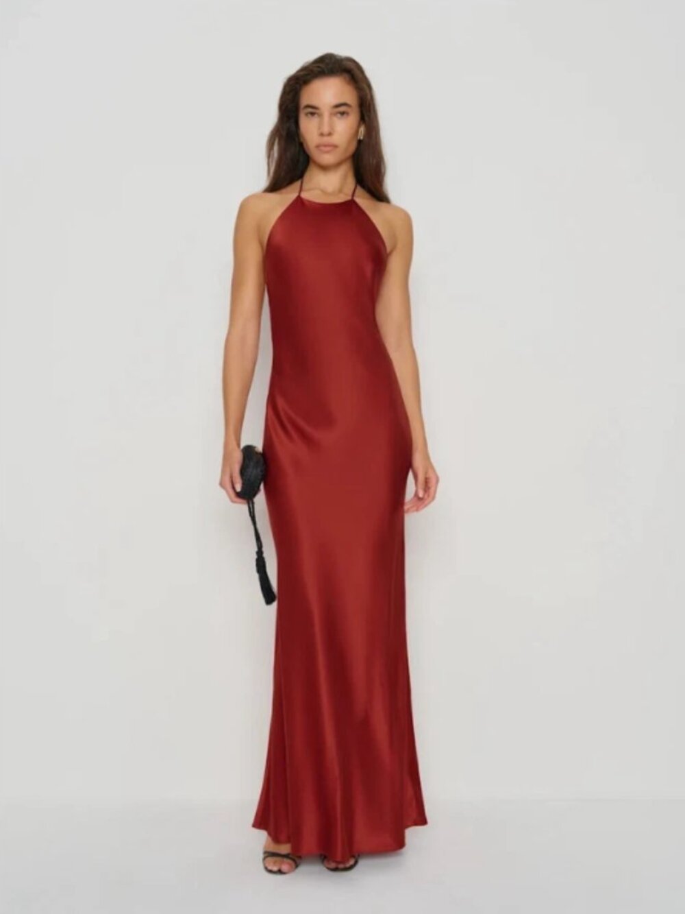 Reformation NWT Jeany Silk Dress Sangre XS MSRP $348